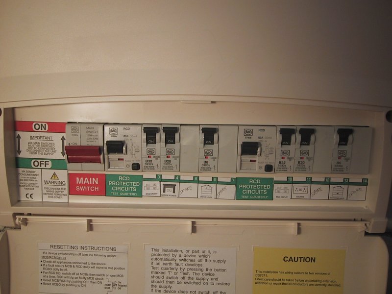 A typical modern consumer unit as installed by EEC to the latest wiring regulations