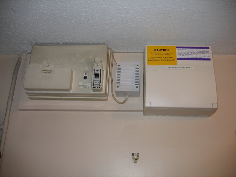 An additional consumer unit, fitted to supply the new kitchen extension only