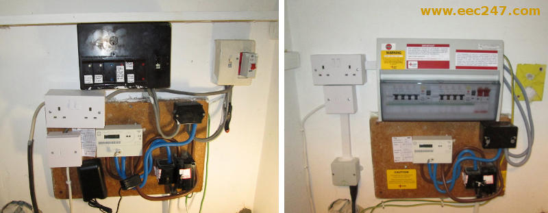 Replace under stairs fusebox with consumer unit and tidy up electrics