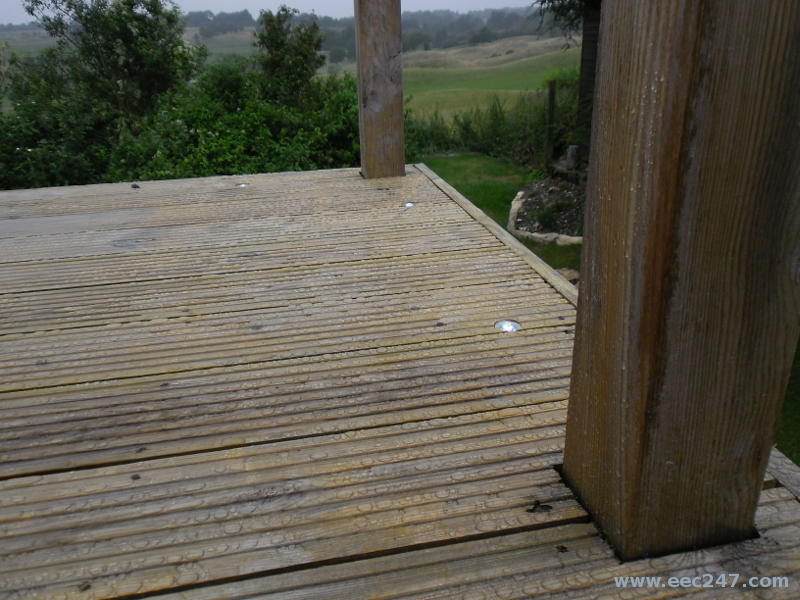 LED Deck lighting in the rain