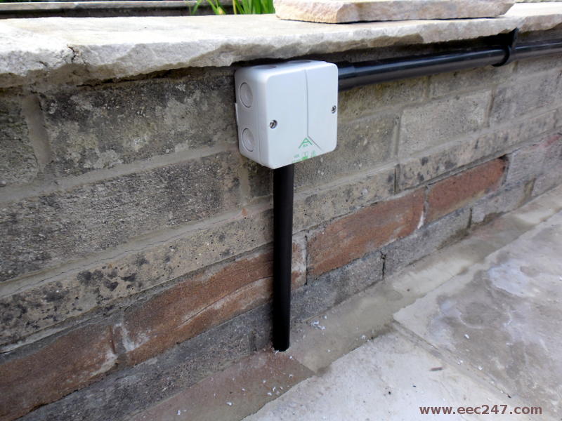 Waterproof junction box for the pond control wiring