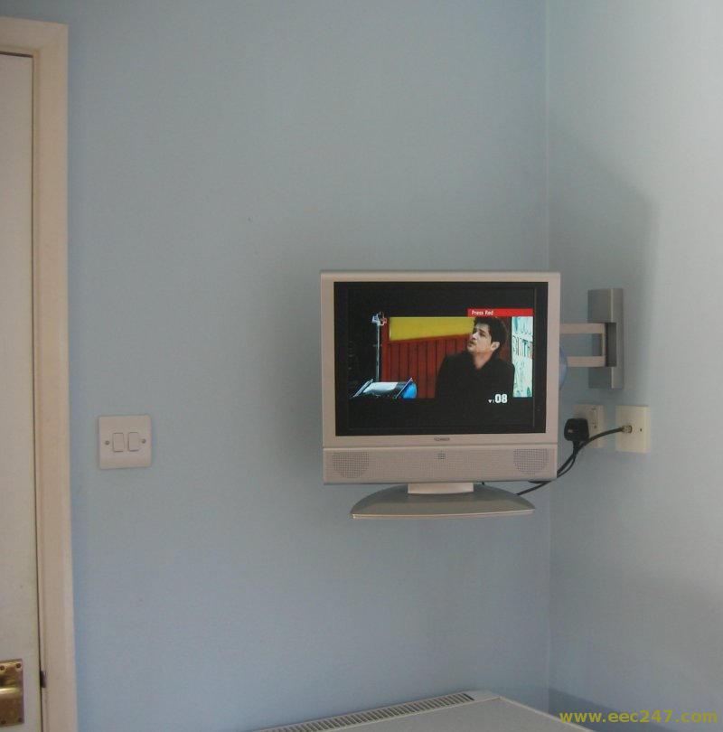 Power and TV point installed in the Kitchen / Dining area at light switch height
