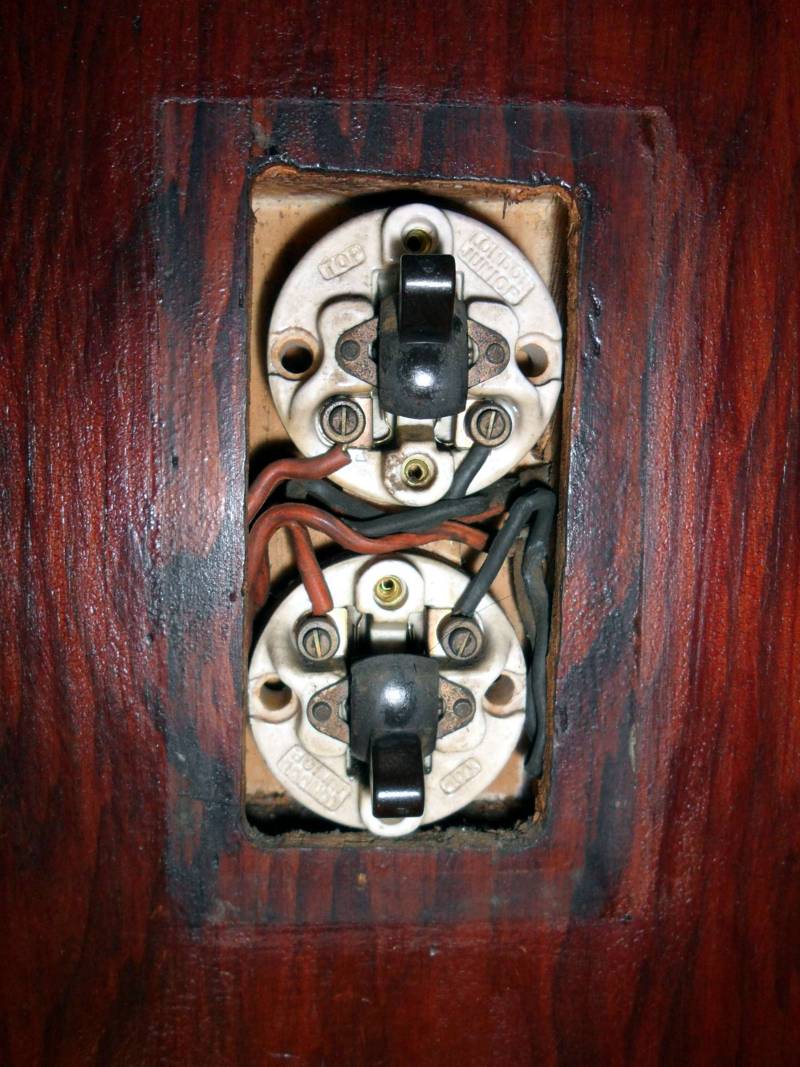 1950s Lincoln style double switch before cleaning