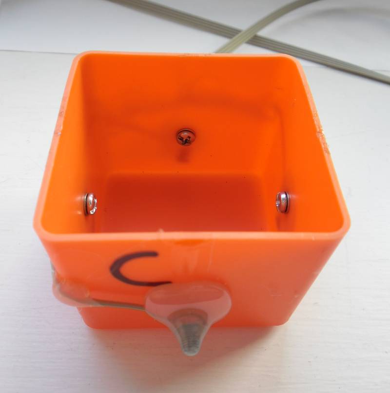 Container "C" with electrodes fitted