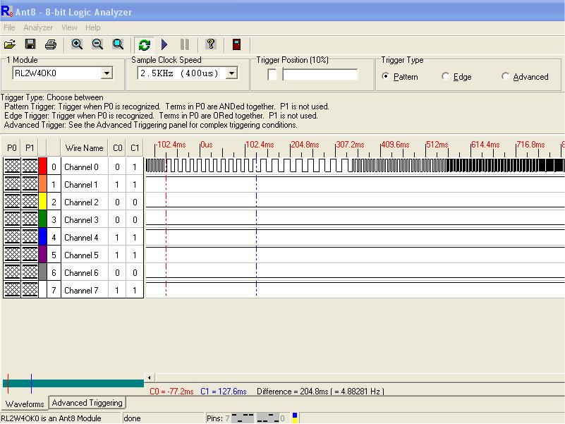 sweep frequency for the piezo transducers