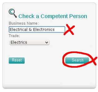 Register of Part-P approved Electricians