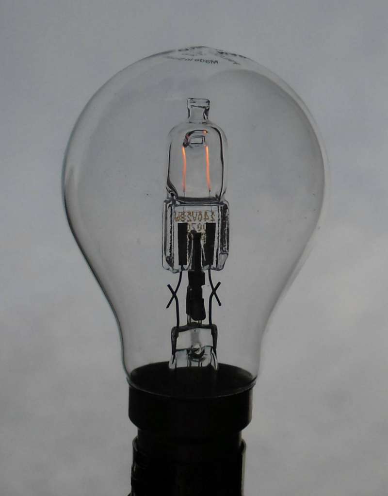 photograph of an eco halogen lamp