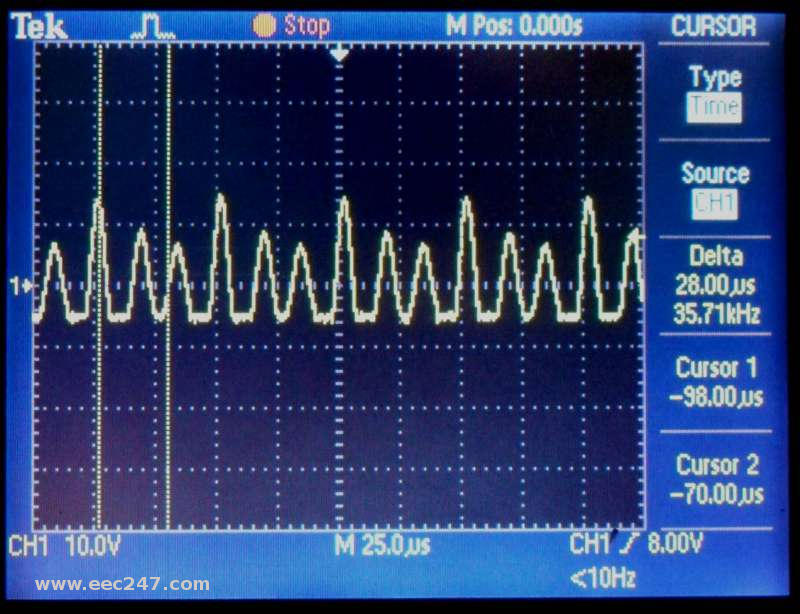 Electronic transformer with no load